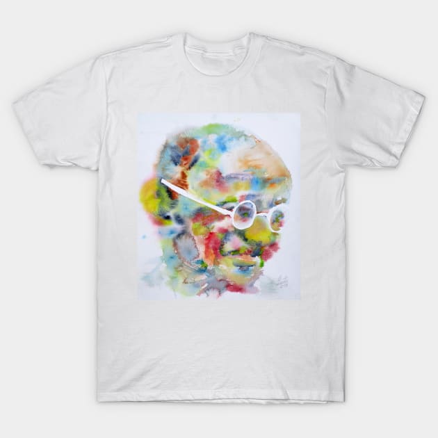 MAHATMA GANDHI watercolor portrait .1 T-Shirt by lautir